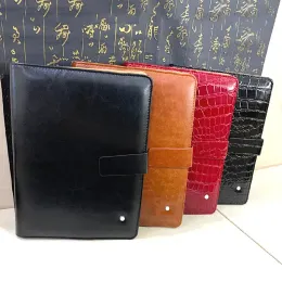 wholesale classic Notepads Black /brown Leather Cover Agenda Handmade Note Book luxurs Periodical Diary Business Notebook A5