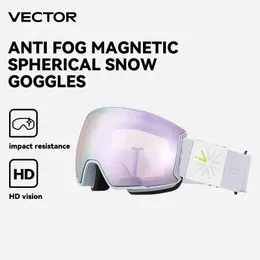 Vector óculos de esqui homem snowboard óculos feminino inverno ao ar livre neve óculos de sol uv400 dupla camada lente anti-nevoeiro óculos de esqui 240109