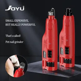 2 LED 조명이 포함 된 Joyu Dog Nail Grinder Distproof- 작은 중간 큰 개 고양이를위한 매우 조용한 강력한 6 단 네일 트리머 파일