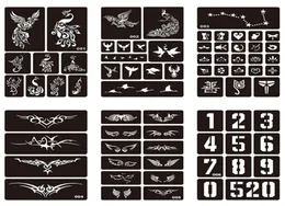 15 Styles 1 Sheet Henna Waterproof Tattoo Stencil Design Women Body Art Airbrush Paint Temporary Tatoo Sticker 2750726534640