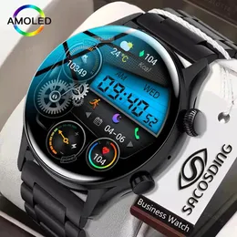 Geräte 2022 NFC Bluetooth Anruf Smartwatch Männer AMOLED Immer anzeigen Sport Fitness Uhr IP68 Wasserdichte Intelligente Uhr Für Huawei Xiaomi