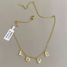 Estrela sul-coreana com o mesmo amor colar colar de alta qualidade nova corrente pingente de ouro 18k colar de acessórios de moda de alta qualidade para meninas 234