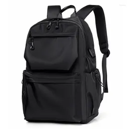 Rucksack CEAVNI Große Kapazität Tragbare Student Mode Einfach Für Männer Business Computer Tasche Mit USB Port Wasserdicht