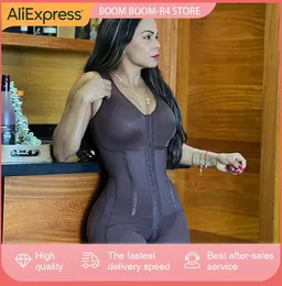 Женское боди Bodyshaper с контролем живота, боковая молния, подтяжка ягодиц, поддержка груди, длинное корректирующее белье, товары 240109