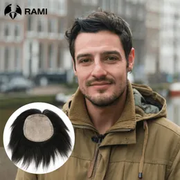 Mens Capillary Prothesis Silk Base Men Toupee Male Hair Prosthesis Breathable Human Systems Unit For Man Wigs Natural 240110