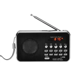 Radio Mini Altoparlante Stereo Lettore Audio Mp3 Radio Fm Digitale Portatile 3w Display da 1.5 pollici Schermo Sd Mmc Card Auxin Earphoneout L938