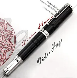 Nya begränsade upplagor Victor Hugo Signature Rollerball Pen Ballpoint Pennor med staty Clip Office Writing Stationery 5816868180216