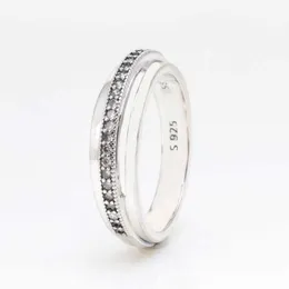 2024 디자이너 Pandoraring Dora의 밴드 반지 Love S925 Silver Set innetwined ring Romantic Gift Female