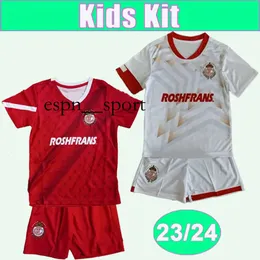 espnsport 23 24 Deportivo Toluca Kids Kit Camisas de futebol M. ARAUJO J. ANGULO BAEZA VENEGAS Home Away Camisas de futebol Uniformes de manga curta