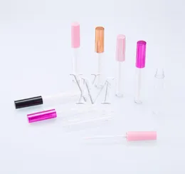 5 Colors 2ml Empty Lip Gloss Plastic Box Containers Rose Gold Red Pink Black Lipgloss Tube Containers Mini Lip Gloss Split Bottle2932763