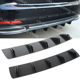 Novo 10 aletas traseiras tubarão chassi barbatana estilo curvado pára-choques lábio difusor para audi a3 a4 a5 a6 spoiler universal carro traseiro pára-choques lábio 2 pçs