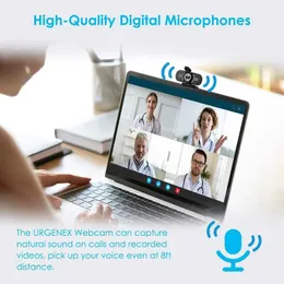 Webcams Smart Home Mini Webcam with Own 110 1080P HD Wide Angle Built-in Stereo Microphone Support Lens Autofocus Plug and PlayL240105