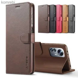 Mobiltelefonfall Fall för 12T Pro Case Leather Vintage Phone Case på MI 12T Pro Case Flip Magnetic Wallet Cover för 12T CoverL240110