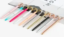 Crystal Diamond Ballpoint Penns Student stora ädelstenar bollpens med stora diamanter skolkontor metall ädelsten ballpoints pennor 28 färger bh14051705