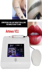プロのパーマネントタトゥーメイクマシンArtmex V11 Eye Brow Lips Microblading Derma Pen MicroNeedle Cartridge Skin Care MTS P4104022