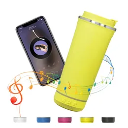 Динамики нержавеющая сталь музыкальная чашка на открытом воздухе Bluetooth Tumblers прямые тумблеры 18 унций узкие тумблеры с Bluetooth -динамиком оптом