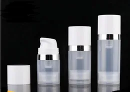 Empty 5ml 10ml 15ml Airless Bottles Clear Airless Vacuum Pump Lotion Bottle with Silver Line Cosmetic Packaging SN13066486151