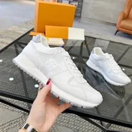 2024 novos treinadores de designer tênis casuais sapatos marca tênis masculino alta qualidade fundo grosso couro treliça sapatos preto branco.