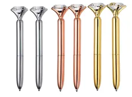 Ballpoint Pens Mini metal 10 mm Crystal Diamond Ball Pint Pen czarny atrament Kolor Pisanie dla dzieci biuro School18124486