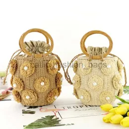 Totes Neue Perle Str Tasche Tragbare Rattan Mode Weibliche Runde Fass Gewebt Beachcatlin_fashion_bags