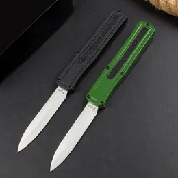 Italiensk mafia F-20 Stiletto Auto Kniv 440A Blad Zink Aluminiumlegering Handtag utomhus campingjaktknivar AK47 Tools