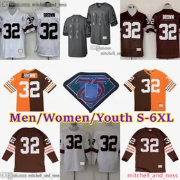 Custom S-6xl 1946-1999 Football Football 32 Jim Brown Jersey Stitch 66 Gene Hickerson 82 Ozzie Newsome 86 Dante Lavelli 42 Paul Warfield Jerseys