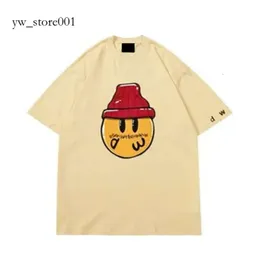 Мужская рубашка с рисунком, дизайнерское лицо, летняя быстросохнущая женская футболка с рисунком, свободные топы, толстовка с капюшоном Drew, шляпа с цветочным принтом, маленькое желтое лицо, 7628