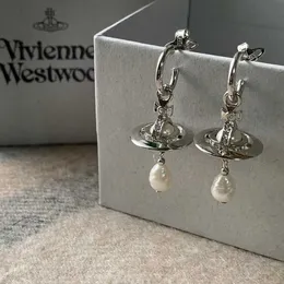 Boucles d'oreilles de styliste Western impératrice douairière, style baroque, goutte de perle, classique, 3d, saturne, ovni, cadeau de saint valentin, 2024