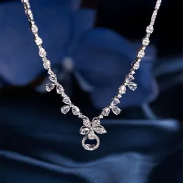 Moissanite Diamond Necklace Anpassad 9K 19K Gold Siver Classic Design för kvinnor Bröllopsengagemang HOTSALE