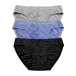 3pack Cotton Men's briefs fashion striped breathable men's underwear S-XXL cotton men' s panties soft men briefs 240110