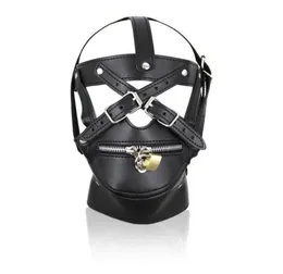 US New Sexy Party Leather Gimp Toy Head Harness Hood Mask Fetish Halloween R1728689365