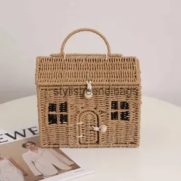 Totes dos desenhos animados pequena casa saco str mão novo nicho design cabana tecido para sair armazenar os basketstylisheendibags