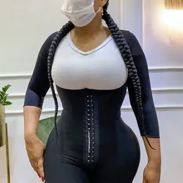 Kadınlar Postpartum Postpartum Sakinsiz Tam Vücut Shapewear Zayıflama Fajas Colombianas Yüksek Sıkıştırma BBL OP Cerrahi Malzemeleri 240109