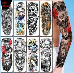 300 estilos de tatuagens temporárias de mangas completas 3d à prova d'água adesivo de tatuagem arte corporal adesivos de braço 4817cm7825484