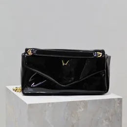 2024 nova bolsa feminina 10a designer bolsa de couro preto importado couro genuíno um ombro crossbody bolsa