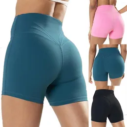 Shorts femininos elásticos de cintura alta yoga push up bulift mini leggings curtos calças booty roupas de ginástica correndo