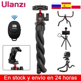 Treppiedi Ulanzi Mt11 Octopus Treppiede flessibile per telefono Slr Dslr Gopro Treppiede per fotocamera Estendi 1/4 '' Vite con testa a sfera Clip per telefono Coldshoe