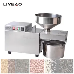 Automatisk oljepressmaskin Electric store Power Hot Cold Walnut Peanut Oil Presser Extractor Equipment