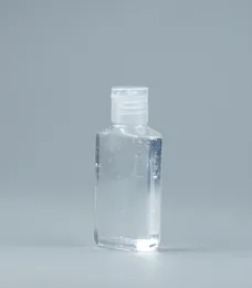 60 ml PET-Kunststoffflasche mit Klappdeckel, transparente quadratische Flasche für Make-up-Entferner, Einweg-Händedesinfektionsmittel3342713