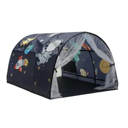 Indoor Toddler Tents Indoor Tents For Kids Canopy Bed Dream Privacy Space Full Sleeping Tents For Two Single Beds -Up Frame 240109