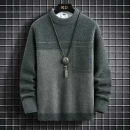 Свитера мужские зимние в корейском стиле в полоску мужские теплые свитера мужские модные свитера осенние мужские шерстяные пуловеры M-XXXL 240110