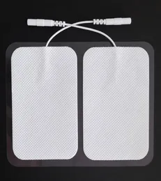 TENS Unit Adhesive Electrode Pads With Plug 24Inch35Inch EMS Electric Stimulator Large Pads 2Pcs per Pack5885084
