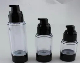 100pcslot 30 mlClassic Black Vacuum Airless Pump Bottle Cosmetic Essence Oil Lotion Packing Refillable Bottle1089820