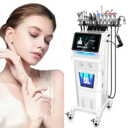 13 in 1 High frequency multifunction h2o2 hydra dermabrasion aqua peel oxygen jet facial machine with PDT