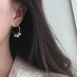 Ohrstecker Koreanischer Stil Imitationsperle Für Frauen Mädchen Titanstahl Überzogen 18 Karat Gold Süße Aussage Ohrring Party Schmuck