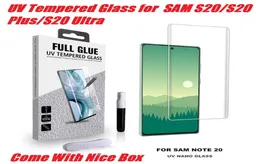 Pełna pokrywa szkła z temperaturą UV dla Samsung Galaxy S8 S10 Plus S20 Ultra 5G E Ochrony ekranu Uwaga 20 8 9 10 Szklanka ochronna 3831852