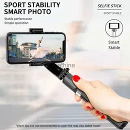 Selfie Monopods L08 Selfie Stick Anti-Shake Bluetooth Tripé de controle remoto 360 Rotate Smart Phone Selfie Holder Vlog Live Show para IOS Android YQ240110