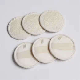 8 cm rundformad naturlig loofah pad exfolierande ansiktsvamp Ta bort den döda huden spa massage loofah svampbad svamp bj