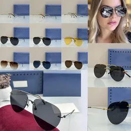 High quality oval metal frame sunglasses for women luxurious anti UV400 glasses for men fashion car glasses top packaging box original with box GG0397S