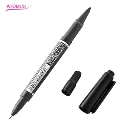 10 шт., ручка для переноса татуировок в ассортименте, черная двойная ручка-маркер для кожи, ручка для татуировки для перманентного макияжа6401699